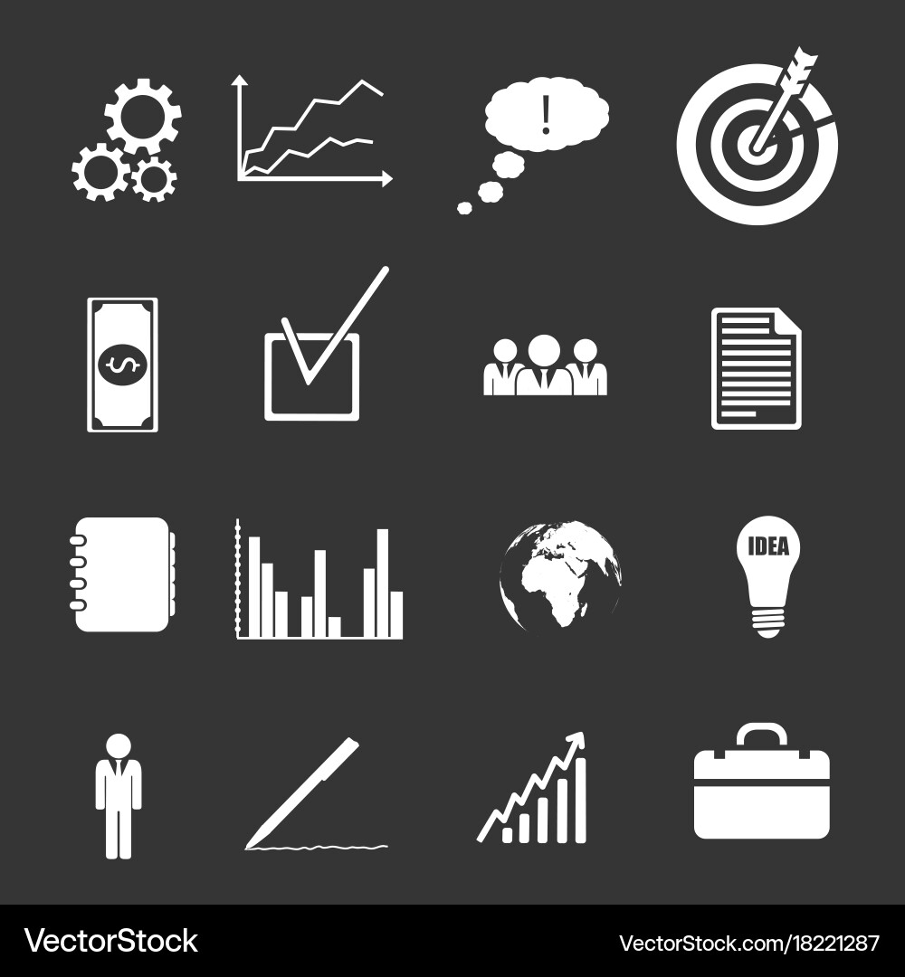 Business Icons Collection Royalty Free Vector Image