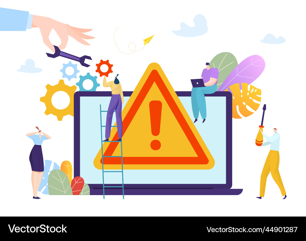 Concept computer technology device laptop Vector Image