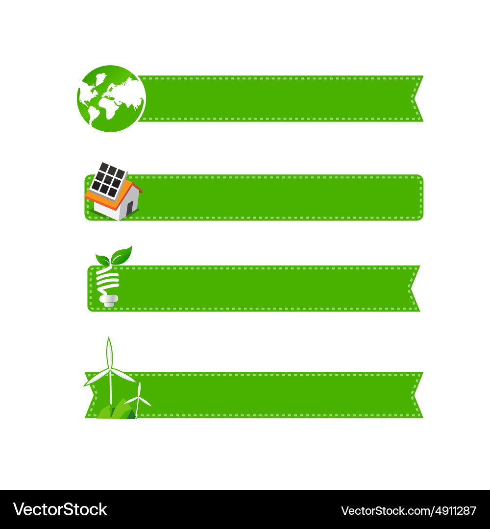 Eco Icon Ad Tag Ribbon Banner Eps10 Royalty Free Vector