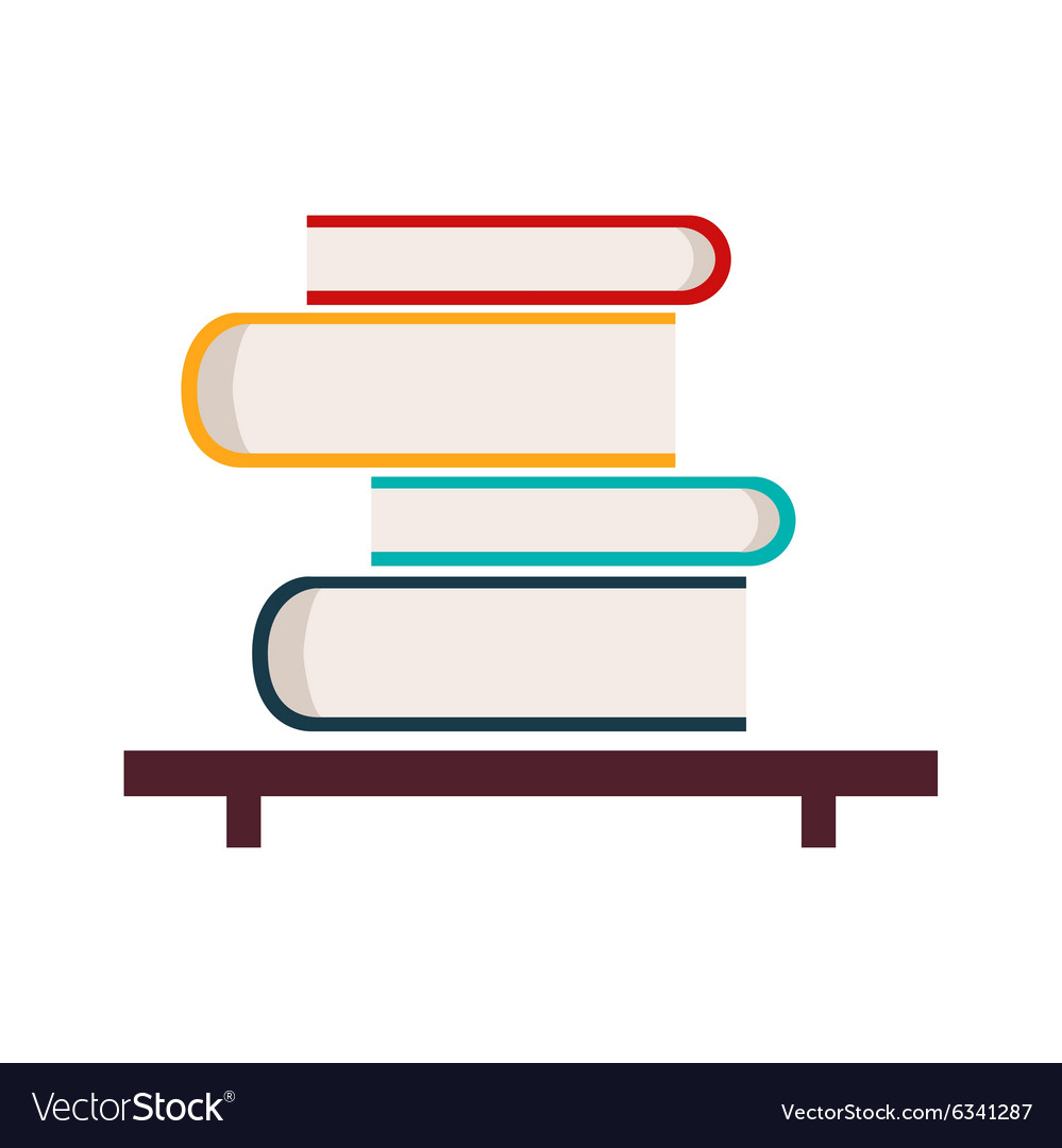 Flat with shadow icon and mobile application book Vector Image