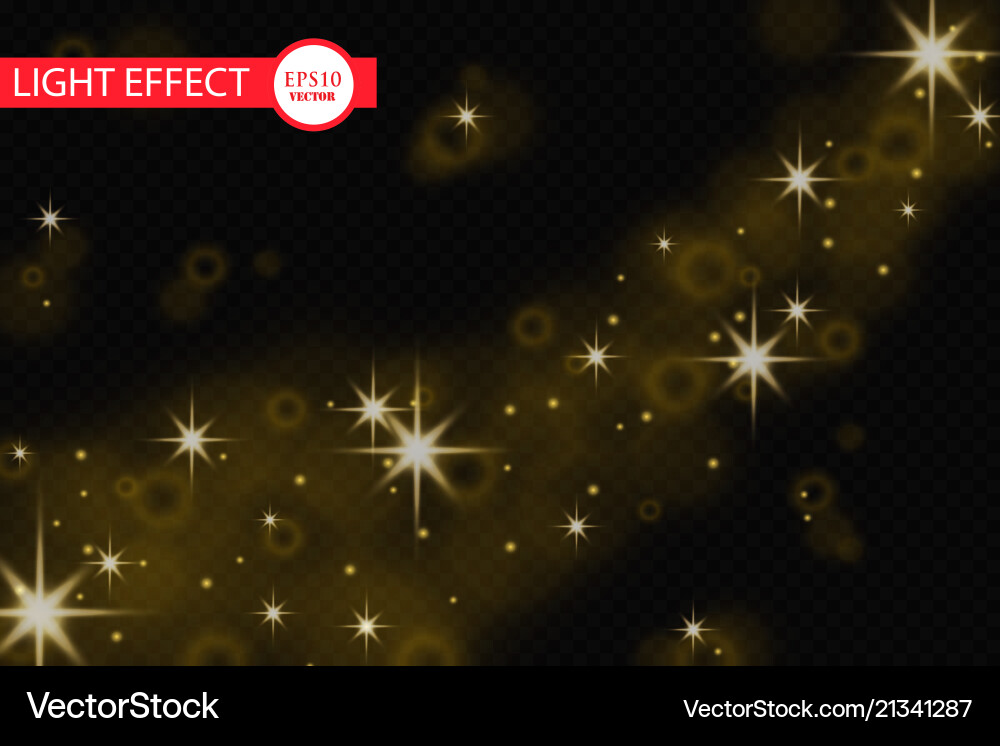 Gold glitter particles background effect Vector Image