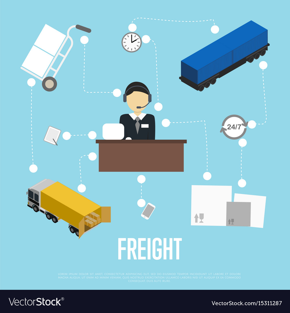 Logistics and freight shipment flowchart Vector Image