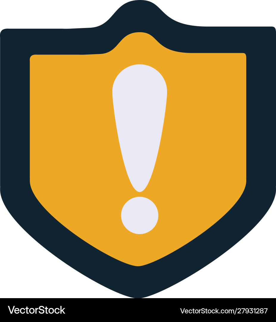 Security shield flat style icon Royalty Free Vector Image