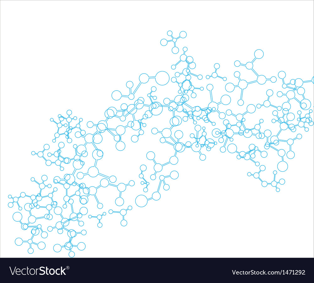 Abstract molecular structure background Royalty Free Vector