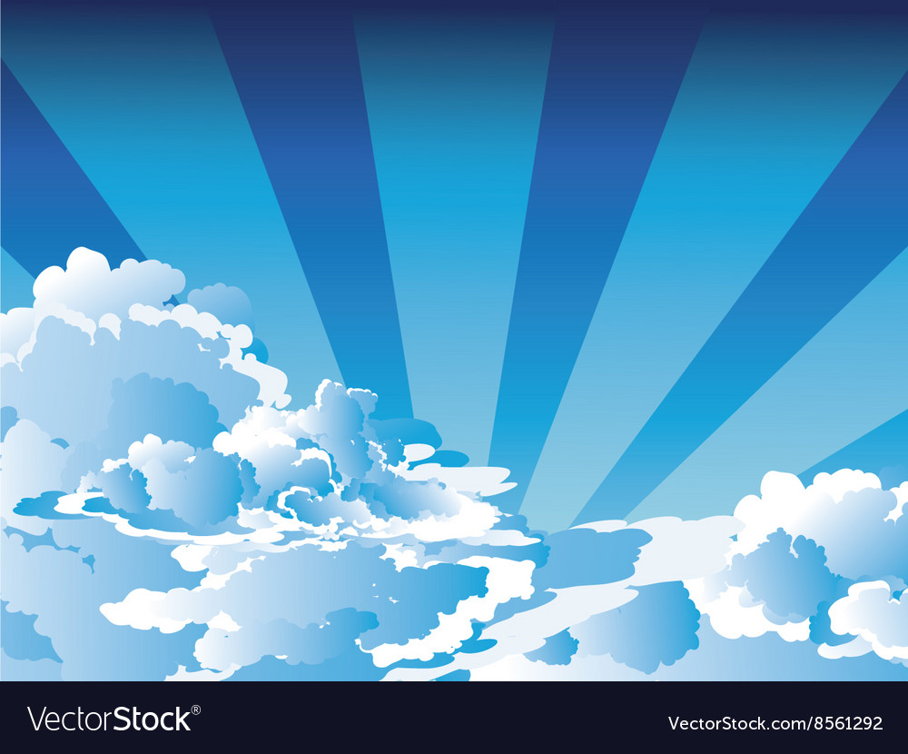 Blue sky with clouds6 Royalty Free Vector Image