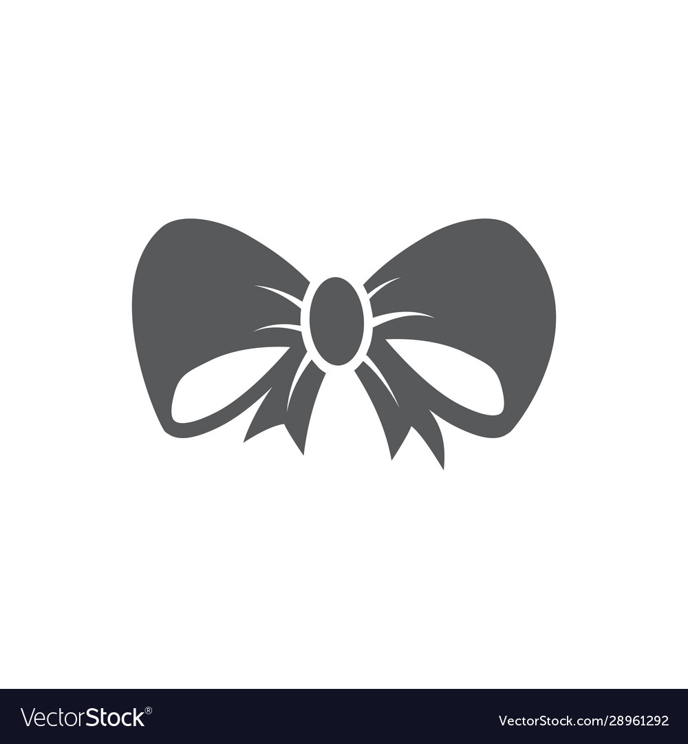 Bow icon on white background vector image Bow icon on white background
