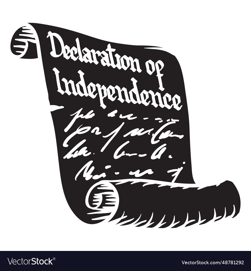 Declaration of independence cut out Royalty Free Vector