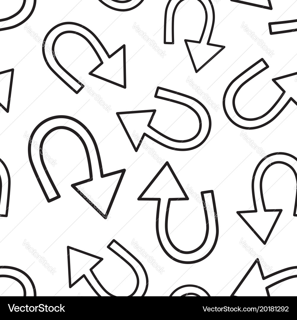 Hand drawn arrow icon seamless pattern background Vector Image