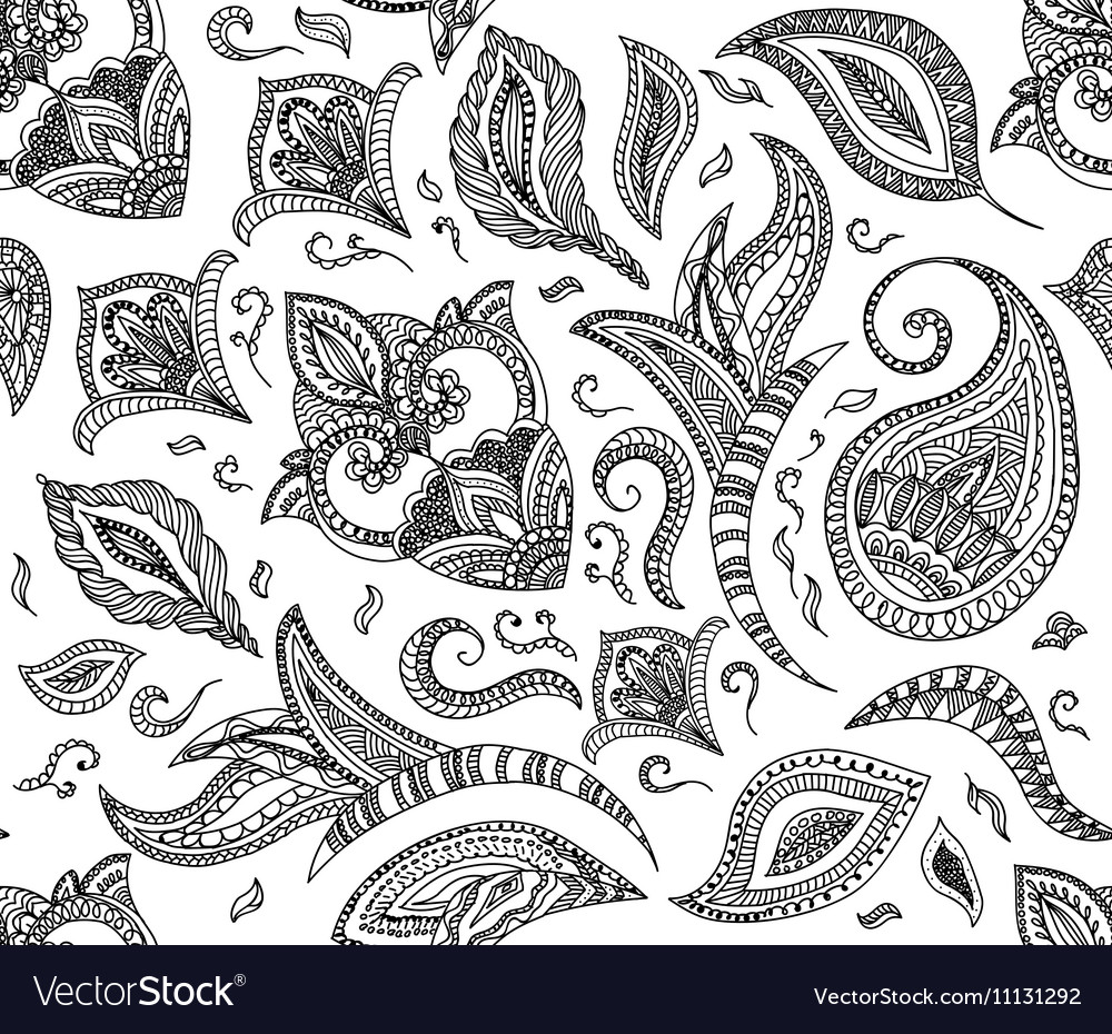 Seamless floral retro background pattern Vector Image