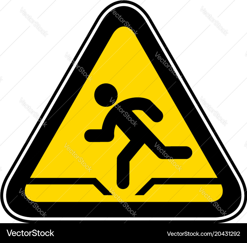 Triangular warning hazard symbol Royalty Free Vector Image