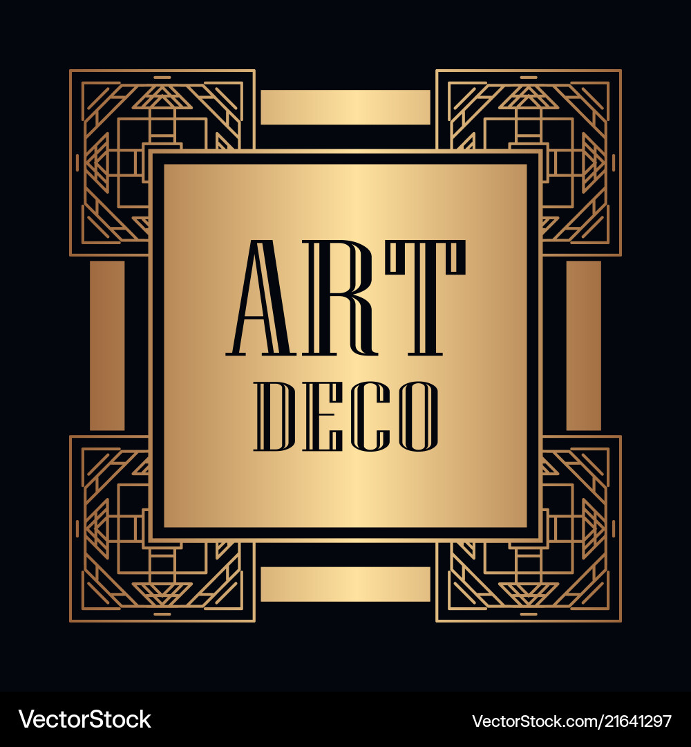 Art deco frame Royalty Free Vector Image - VectorStock