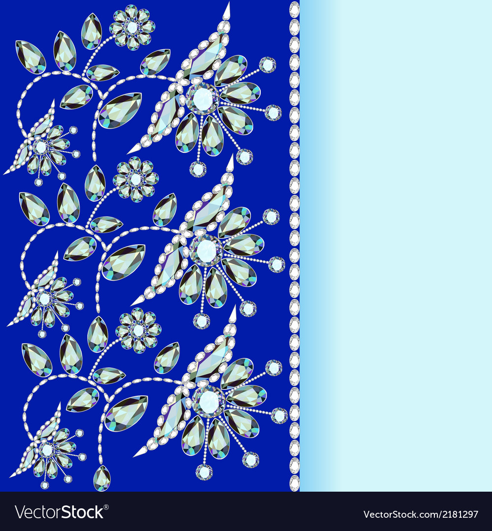 Background with a silver flowers Royalty Free Vector Image