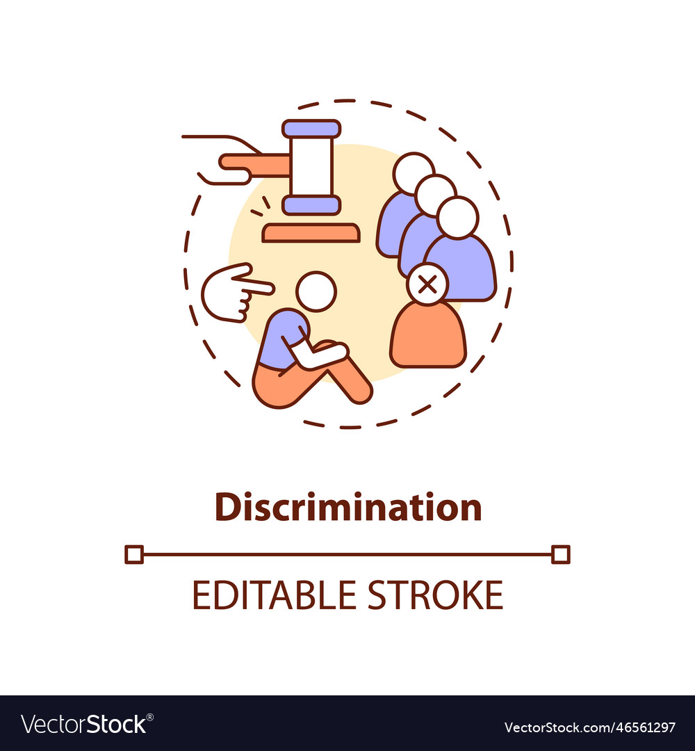 Discrimination concept icon Royalty Free Vector Image