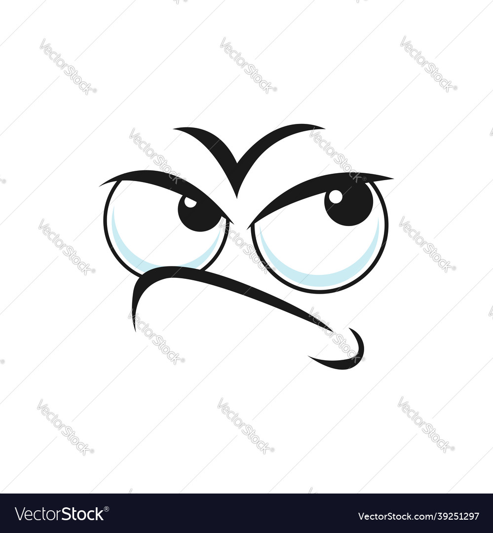 Distrusted sad mood suspicious expression isolated