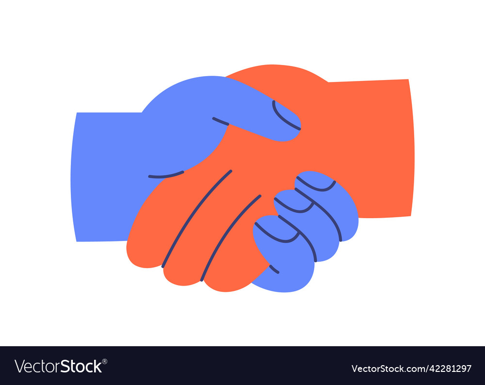 Premium Vector  Handshake vector flat icon isolated hand shake