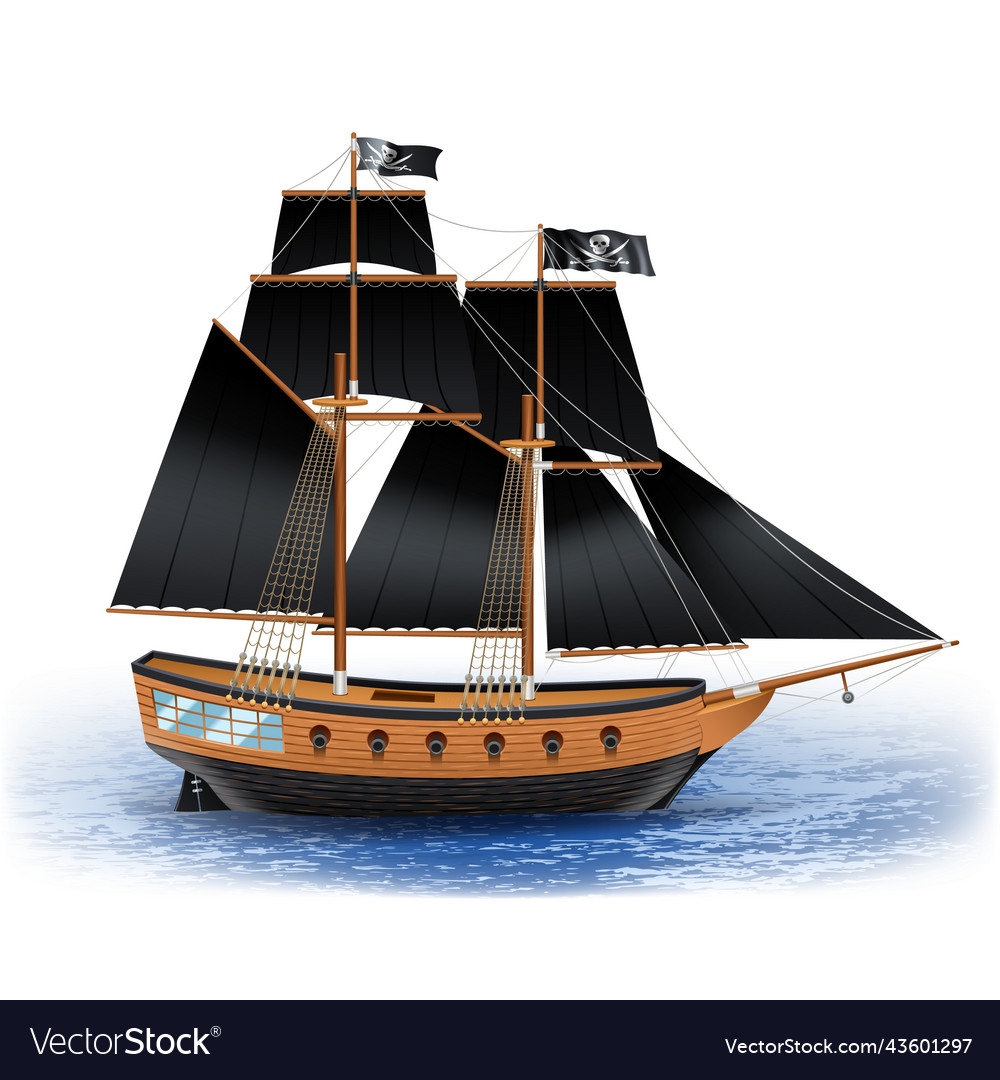 Pirate ship Royalty Free Vector Image - VectorStock