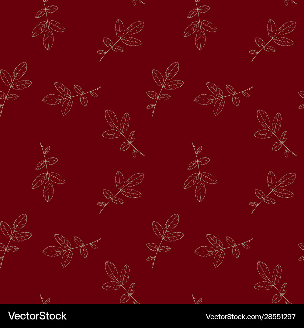 Seamless pattern with leaves Royalty Free Vector Image