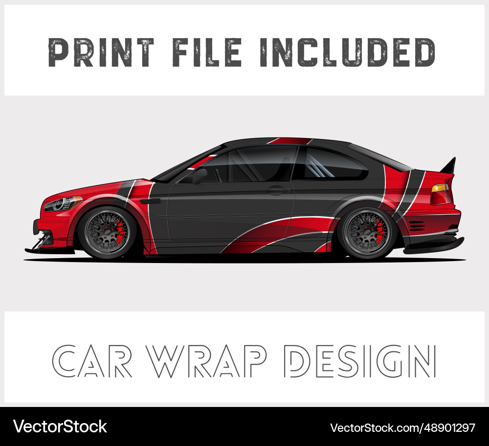 Sophisticated elegant vehicle wrap design Vector Image