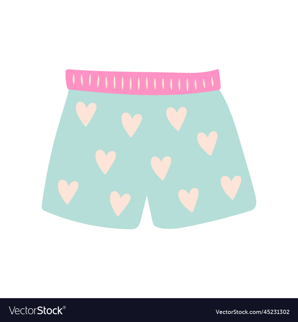 Cute mens underpants with hearts Royalty Free Vector Image