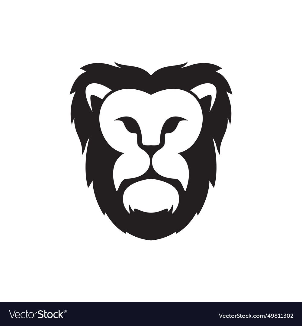 Lion face icon logo design Royalty Free Vector Image