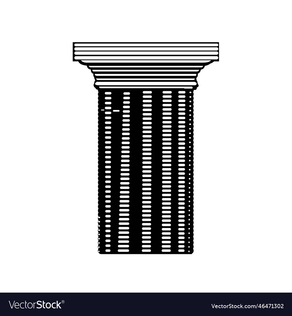 Pillar different type of column triangular Vector Image