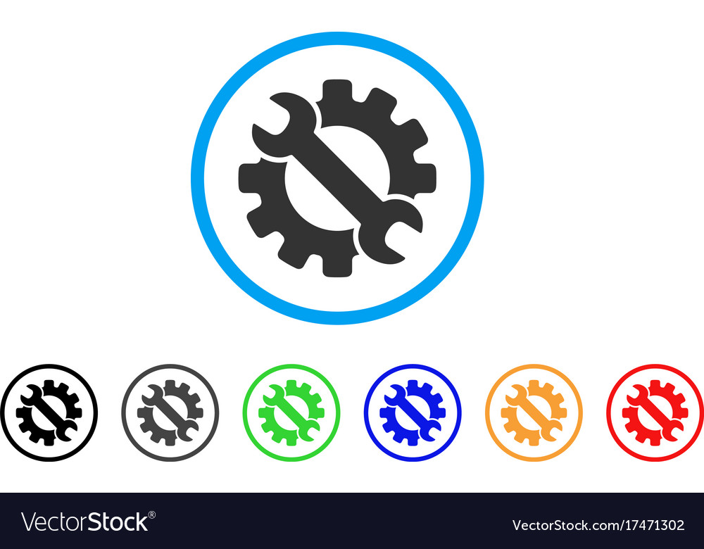 Service tools rounded icon