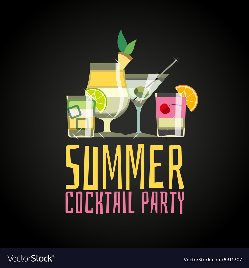 Cocktail summer party Royalty Free Vector Image