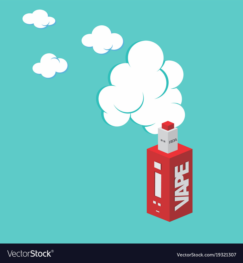 Isometric block electric cigarette personal Vector Image