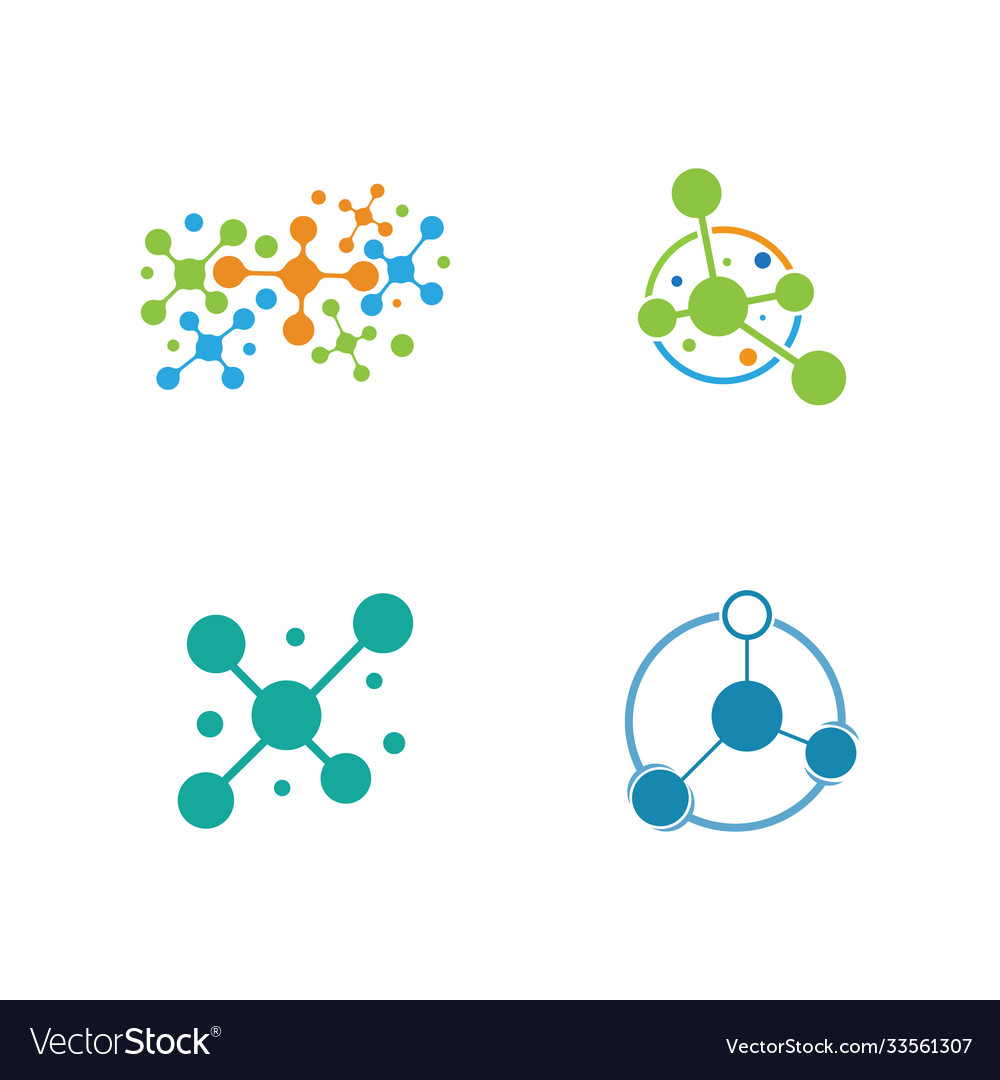 Molecule icon template Royalty Free Vector Image