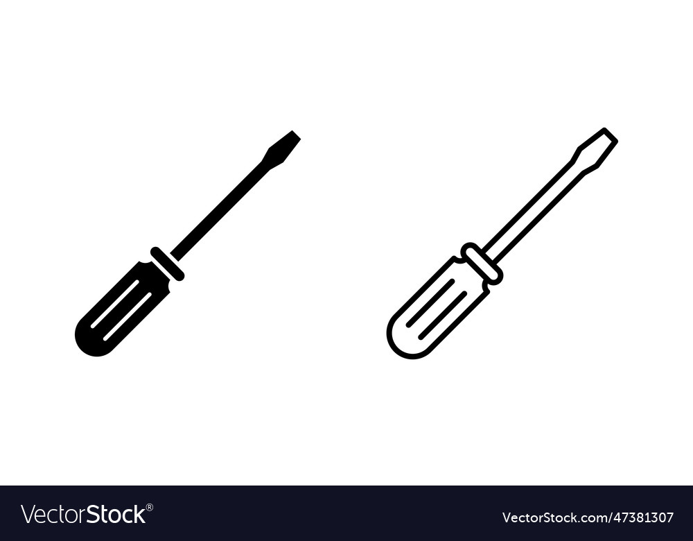 Screwdriver icon settools icon Royalty Free Vector Image