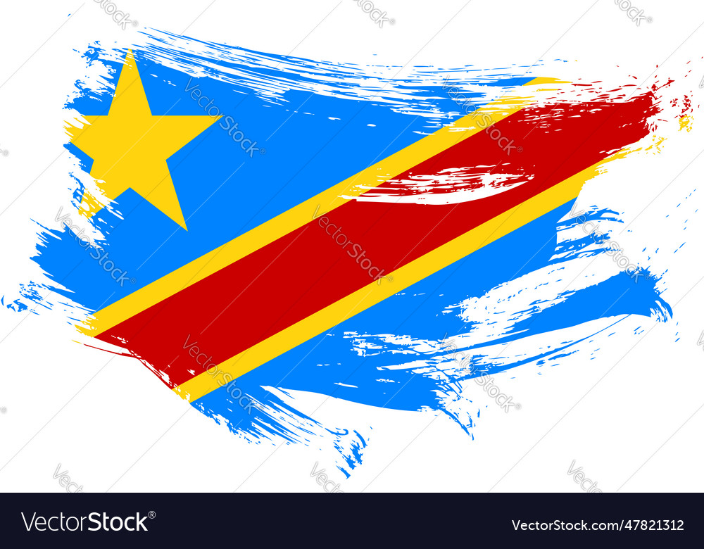 Democratic Republic Of The Congo Brush Stroke Vector Image