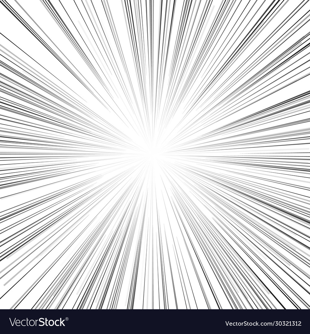 Motion radial zoom speed line on white background Vector Image