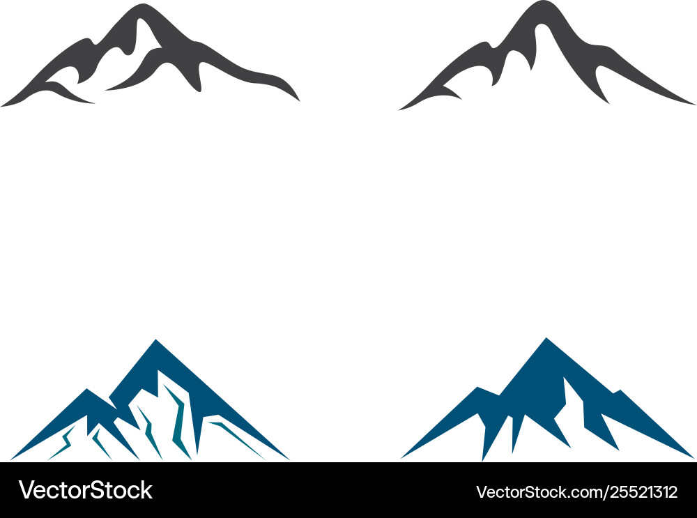 Mountain logo template icon Royalty Free Vector Image