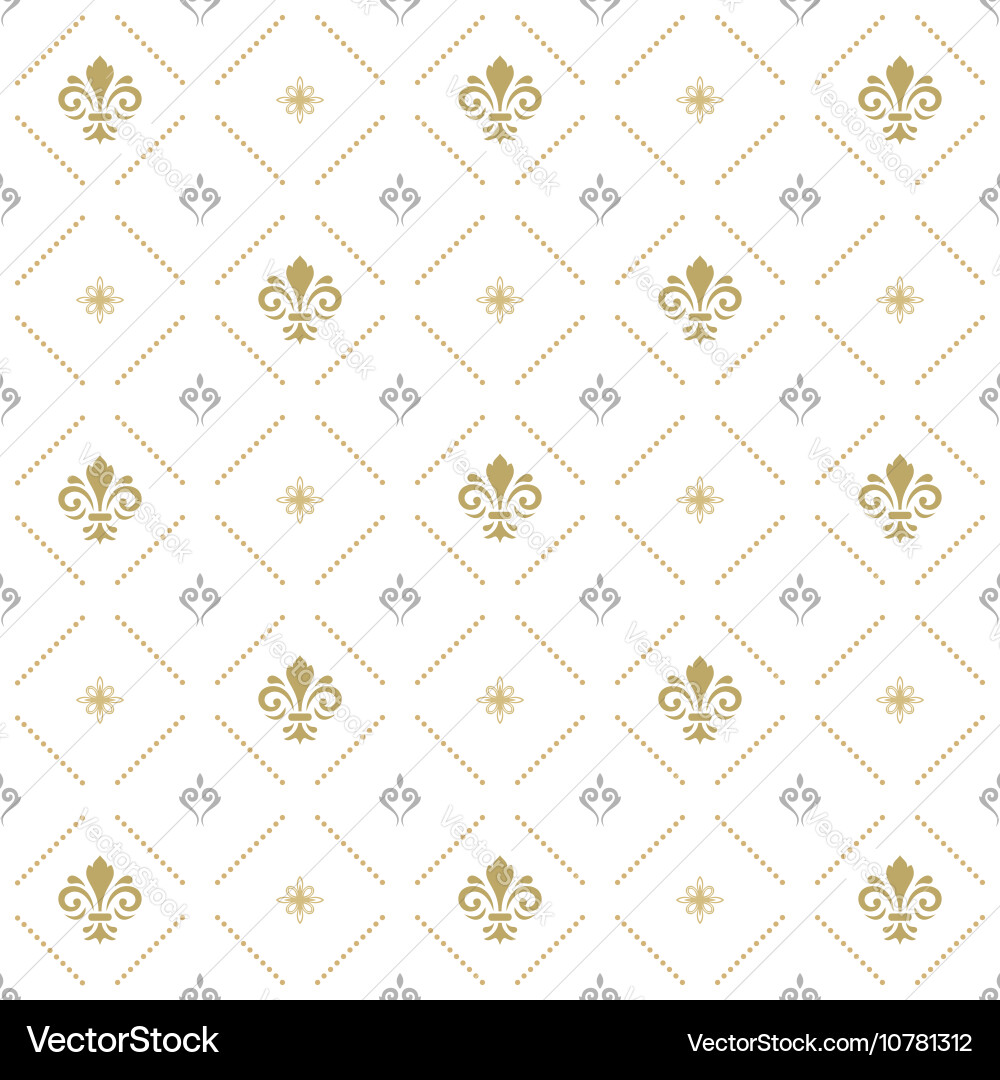 Seamless pattern with royal lily Royalty Free Vector Image