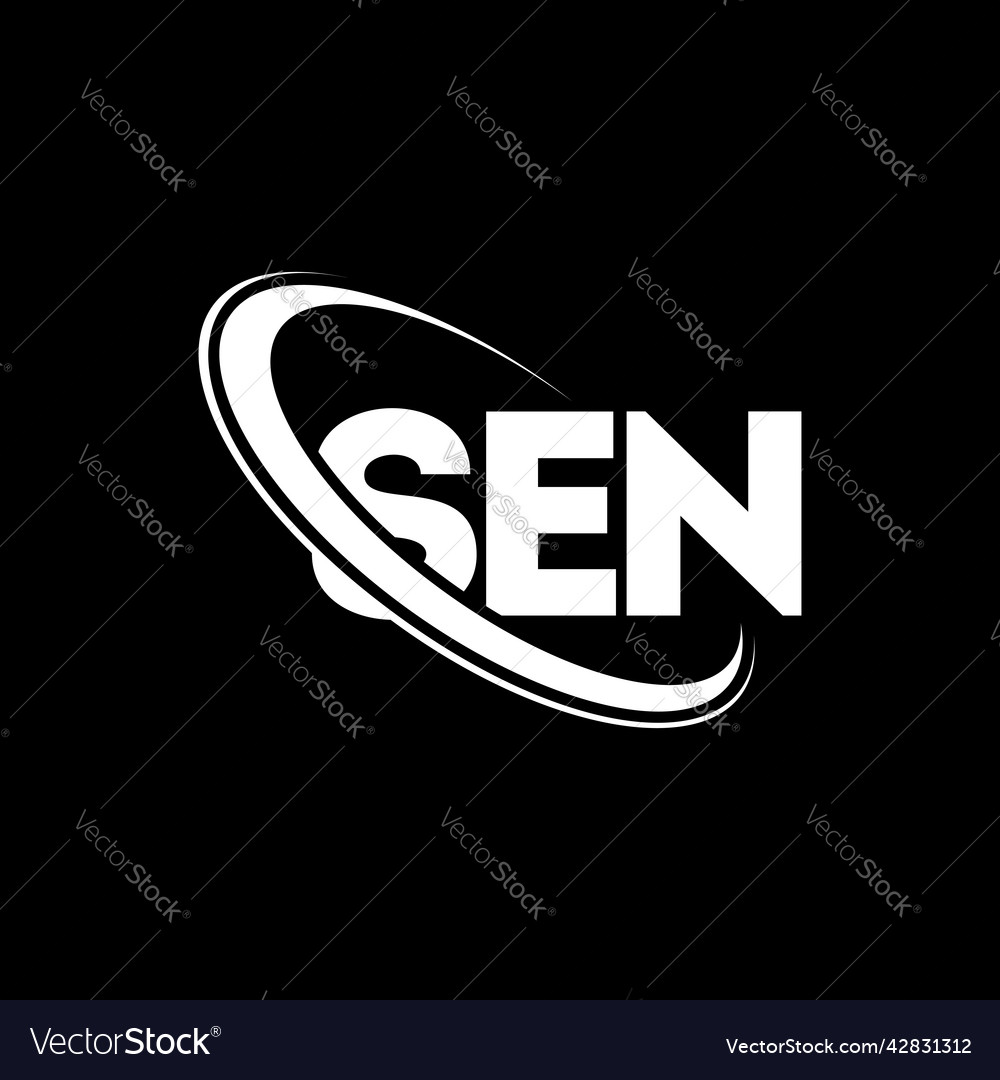 Sen logo letter design Royalty Free Vector Image