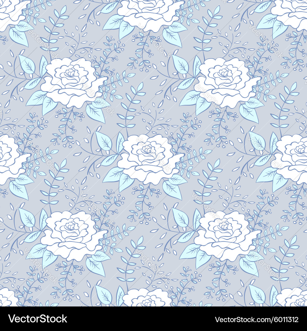 Vintage rose seamless pattern Royalty Free Vector Image