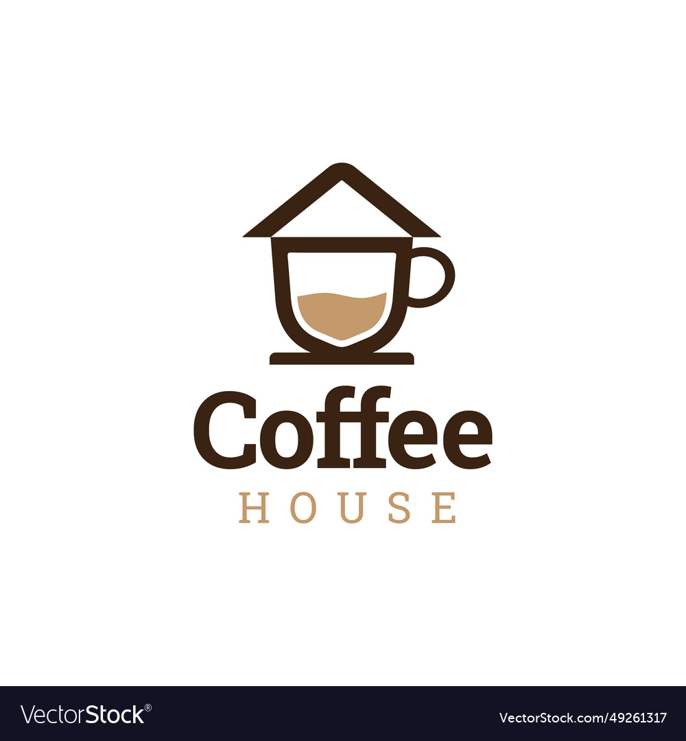 Coffee house template logo Royalty Free Vector Image