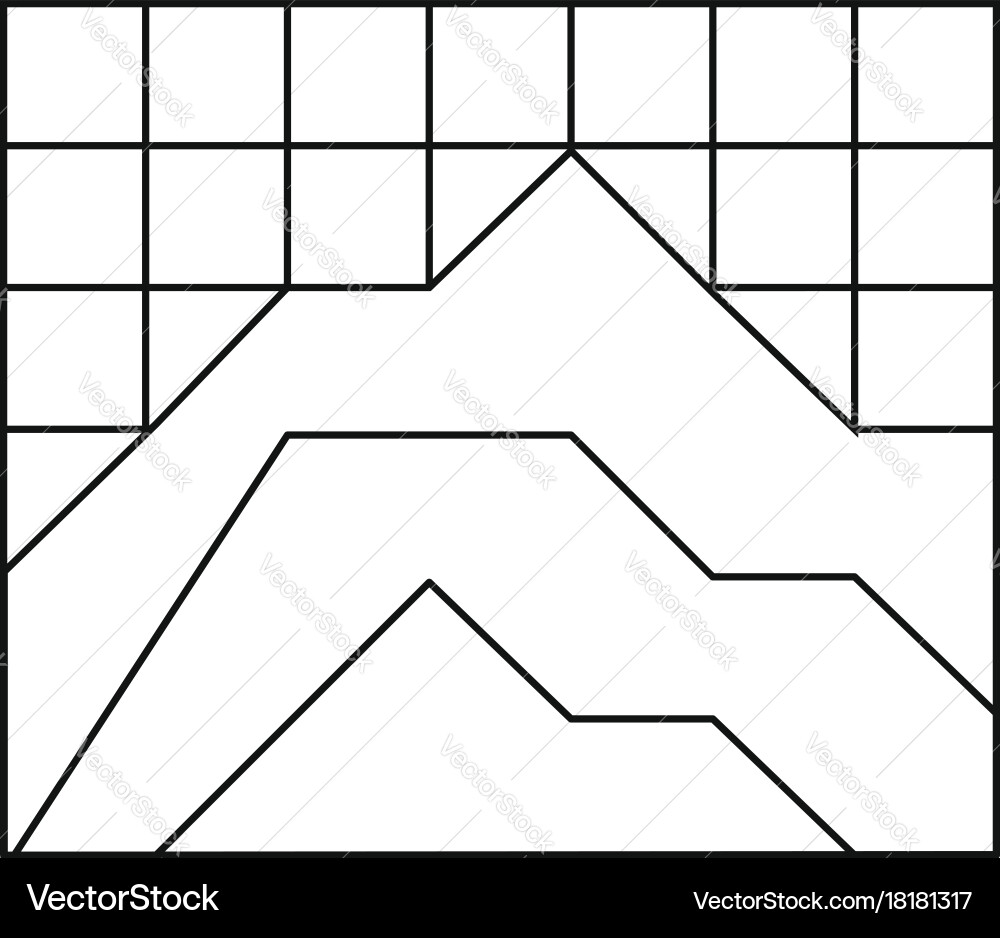Graph icon thin line Royalty Free Vector Image