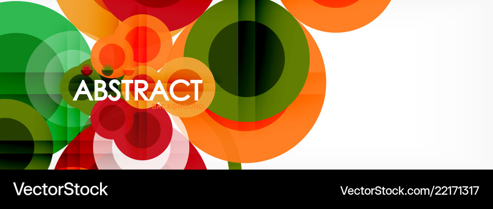 Overlapping circles design background Royalty Free Vector