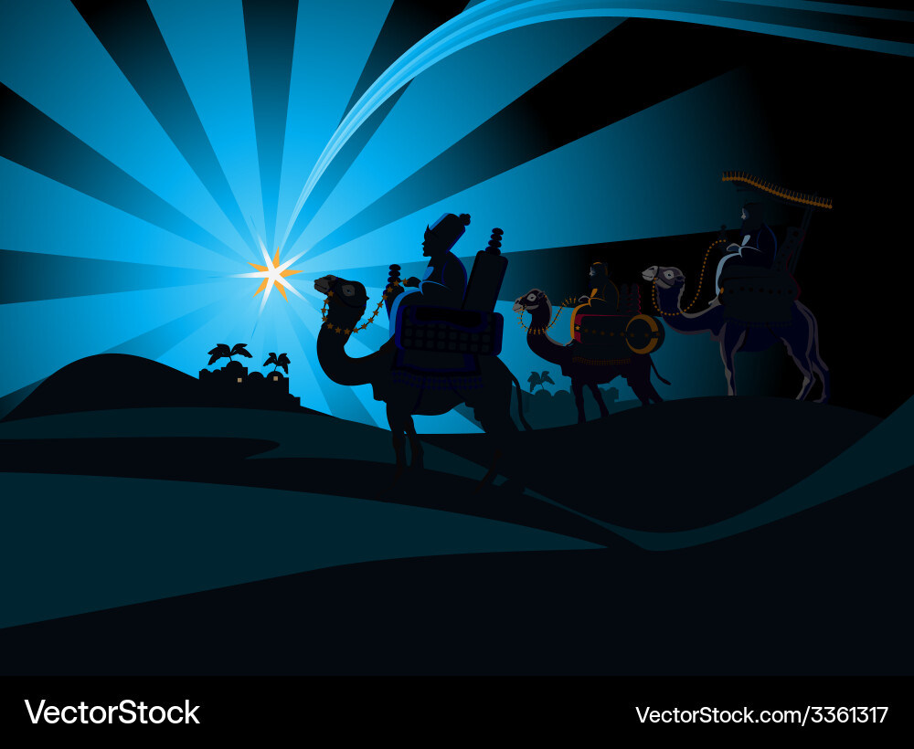 Three wise men Royalty Free Vector Image - VectorStock