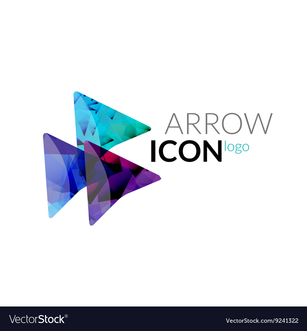 Arrow logo icon business concept Royalty Free Vector Image