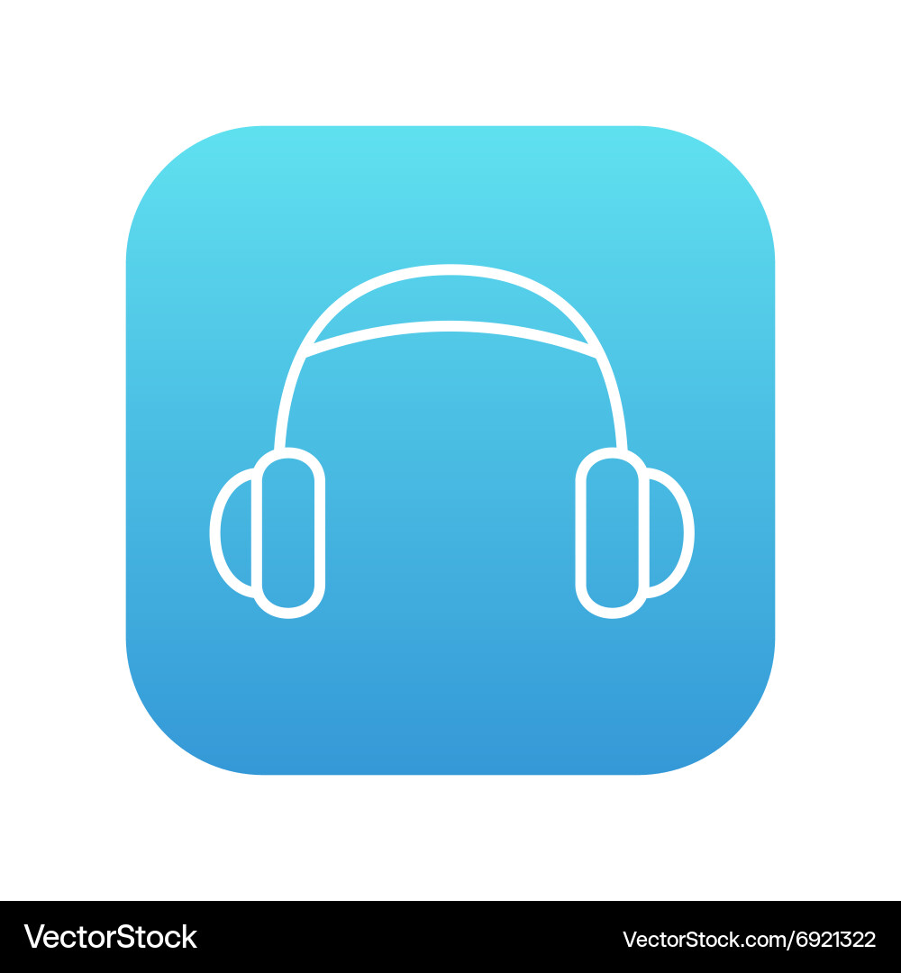 Headphone line icon Royalty Free Vector Image - VectorStock