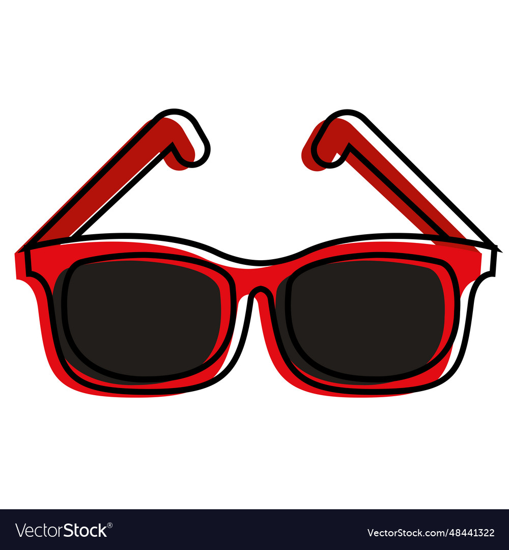 Isolated colored sketch of a sunglasses icon Vector Image