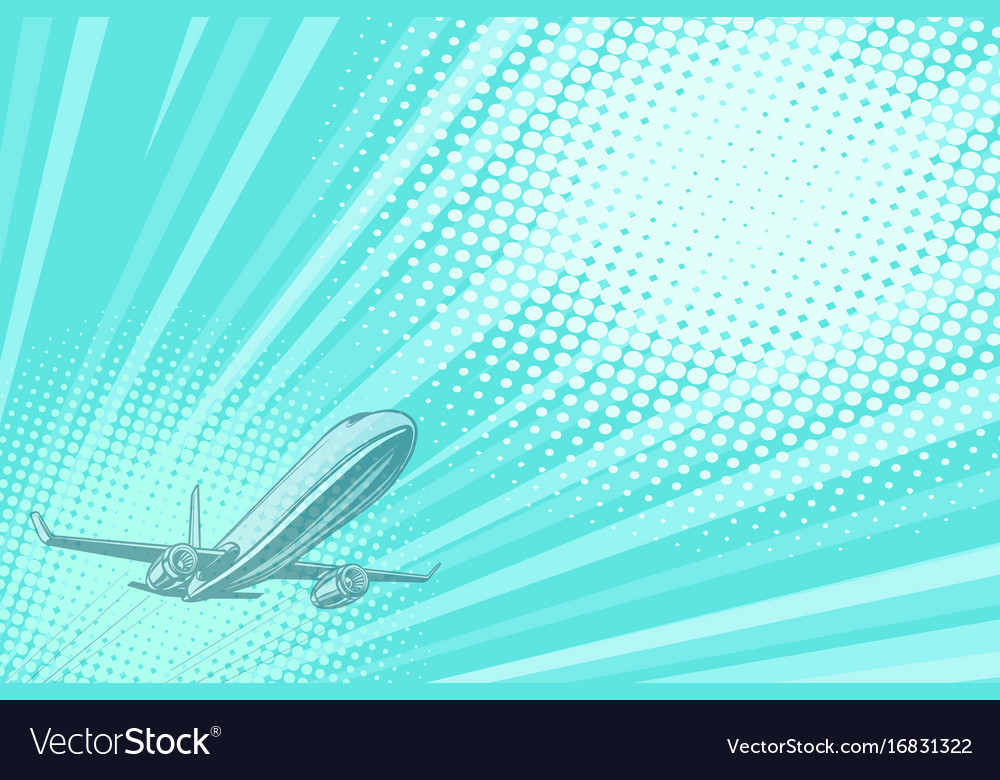 Takeoff aviation background flight journey Vector Image