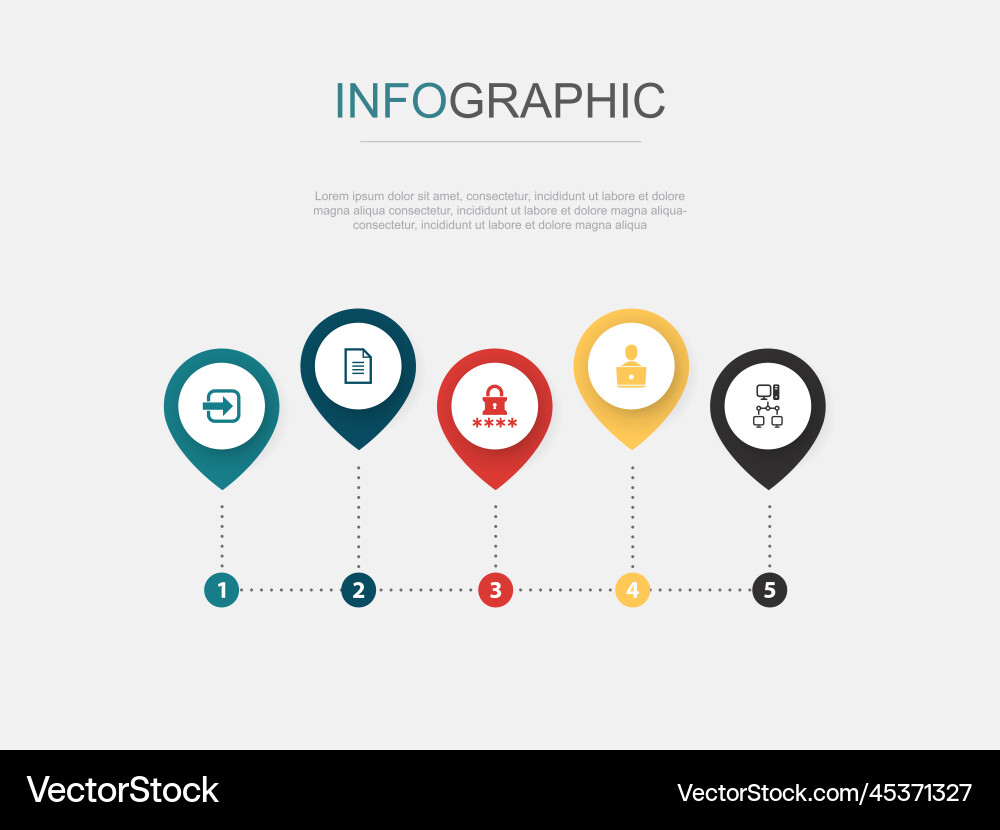 Access document password user intranet icons Vector Image