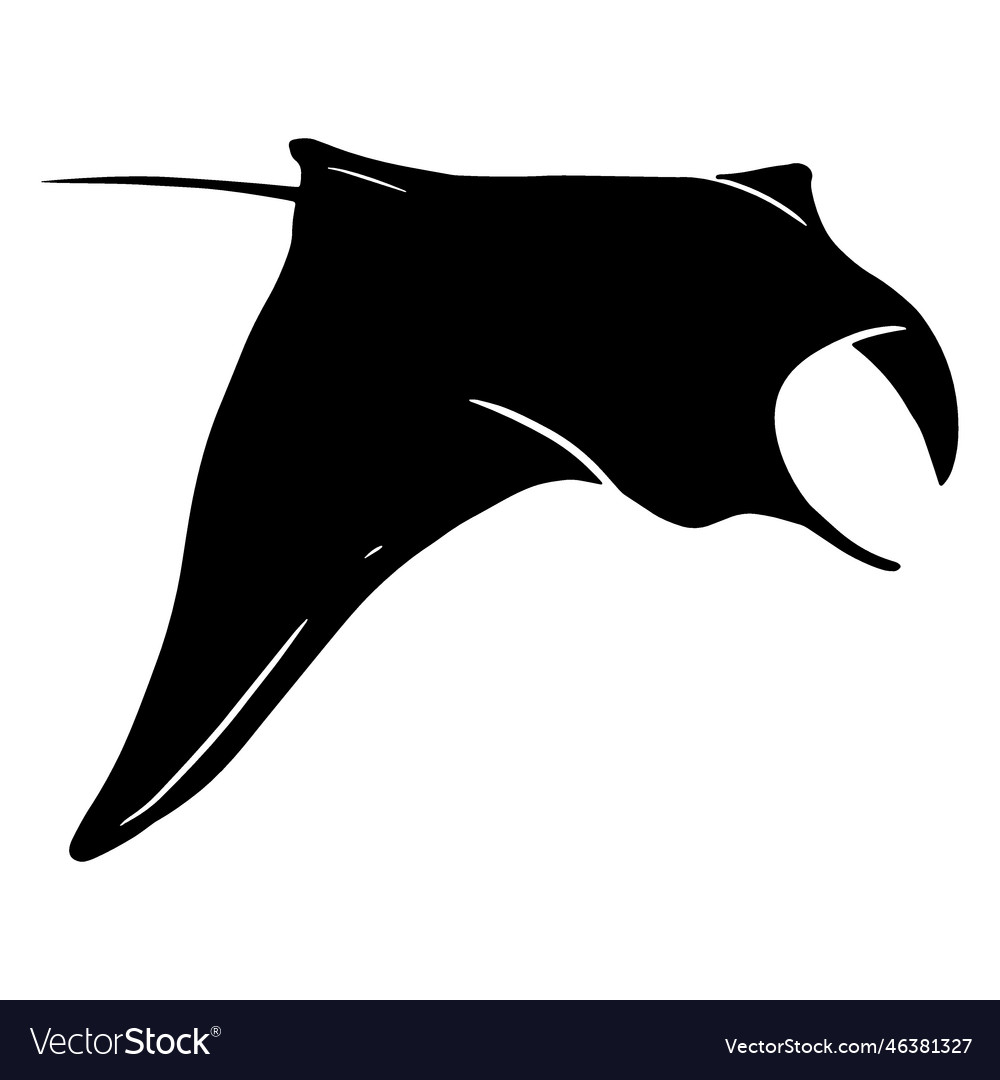 Black mantaray Royalty Free Vector Image - VectorStock