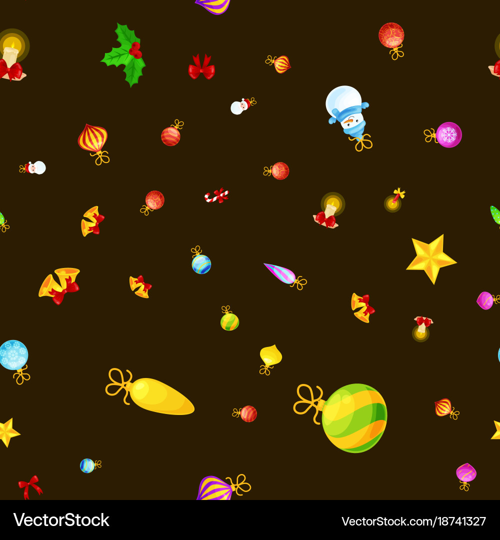 Christmas seamless pattern gingerbread man Vector Image