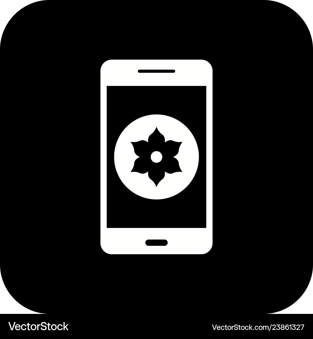 Gallery mobile application icon Royalty Free Vector Image