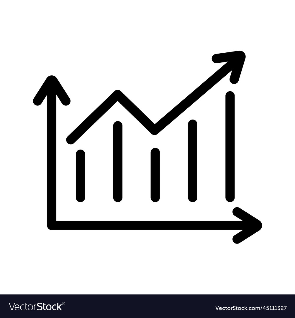 Growth graph icon Royalty Free Vector Image - VectorStock