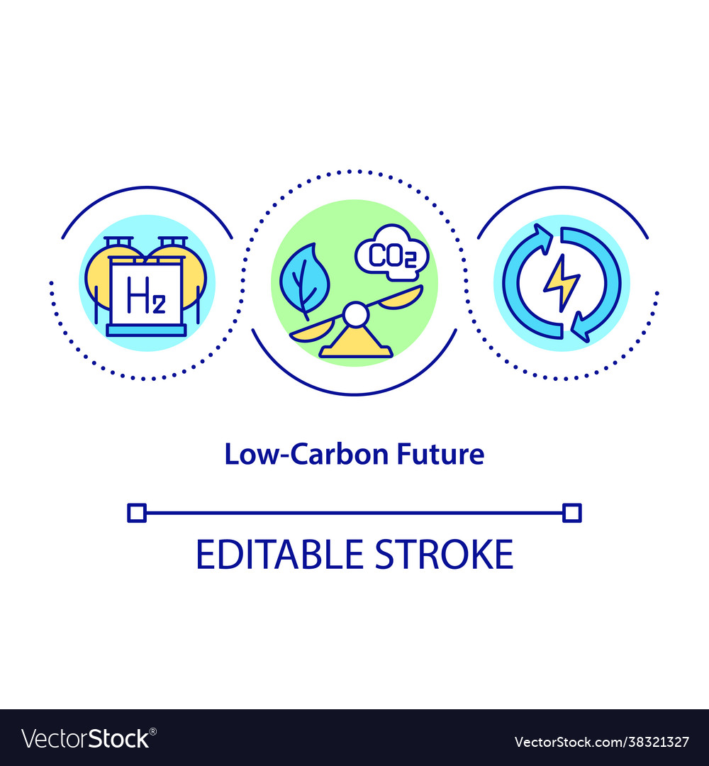 Low carbon future concept icon Royalty Free Vector Image